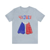 Patriotic Red, White and Blue Sweater T-shirt for the 4th of July Short Sleeve T-Shirt