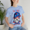 Home of the Brave Patriotic Gnome 4th of July Short Sleeve T-Shirt