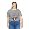 Mother Moo Cow Patriotic 4th of July Short Sleeve T-Shirt