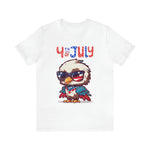 4th of July Little Cool Patriotic Eagle 4th of July Short Sleeve T-Shirt