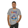 Home is Where the Heart Is Patriotic Eagle 4th of July Short Sleeve T-Shirt
