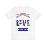 4th of July Love Short Sleeve T-Shirt