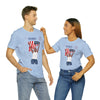The Joy of Being Patriotic Lady Celebrating the Land of the Free 4th of July Short Sleeve T-Shirt
