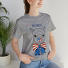 Patriotic Llama Love on the 4th of July Short Sleeve T-Shirt