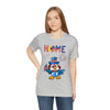 Home is Where the Heart Is Patriotic Eagle 4th of July Short Sleeve T-Shirt