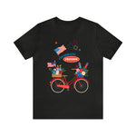 Celebrate Freedom Bike Ride Patriotic 4th of July Short Sleeve T-Shirt