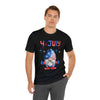 Thumbs Up Patriotic Gnome Celebrating the 4th of July Short Sleeve T-Shirt