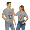 Mother Moo Cow Patriotic 4th of July Short Sleeve T-Shirt