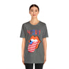 Patriotic Lips Being Funny on the 4th of July Short Sleeve T-Shirt
