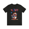 Cool Patriotic Little Bird on the 4th of July Short Sleeve T-Shirt