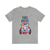 Land of the Free Home of the Brave Bears and Trucks 4th of July Short Sleeve T-Shirt