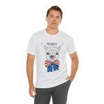 Patriotic Llama Love on the 4th of July Short Sleeve T-Shirt