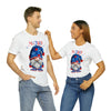 Home of the Brave Patriotic Gnome 4th of July Short Sleeve T-Shirt