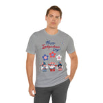 Happy Independence Day From the Rocking Gnome Band Celebrating the 4th of July Short Sleeve T-Shirt