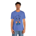 Patriotic Llama Love on the 4th of July Short Sleeve T-Shirt