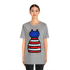 Patriotic Red, White and Blue Lady Casual Dress 4th of July Short Sleeve T-Shirt