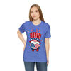 Patriotic Gnome Showing Love on the 4th of July Short Sleeve T-Shirt