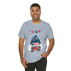 USA Patriotic Gnome Celebrating the 4th of July Short Sleeve T-Shirt