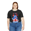 Patriotic Gnome Celebrating the 4th of July Short Sleeve T-Shirt