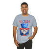 Brave and Patriotic Gnome on the 4th of July Short Sleeve T-Shirt