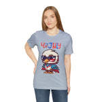 4th of July Little Cool Patriotic Eagle 4th of July Short Sleeve T-Shirt