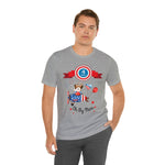 Oh My Stars! Chipmunk and Fireworks 4th of July Short Sleeve T-Shirt