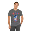 Thumbs Up Patriotic Gnome Celebrating the 4th of July Short Sleeve T-Shirt