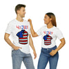 Patriotic Red, White and Blue Casual Shirt 4th of July Short Sleeve T-Shirt