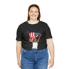 The Joy of Being Patriotic Lady Celebrating the Land of the Free 4th of July Short Sleeve T-Shirt