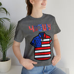 Patriotic Red, White and Blue Casual Shirt 4th of July Short Sleeve T-Shirt