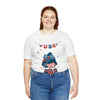 USA Patriotic Gnome Celebrating the 4th of July Short Sleeve T-Shirt