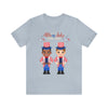 Patriotic and Brave Boys Celebrating 4th of July Short Sleeve T-Shirt