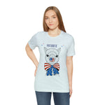 Patriotic Llama Love on the 4th of July Short Sleeve T-Shirt