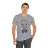 Patriotic Llama Love on the 4th of July Short Sleeve T-Shirt