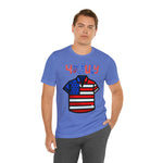 Patriotic Red, White and Blue Casual Shirt 4th of July Short Sleeve T-Shirt