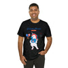 Sweet Land of Liberty Unicorn Red, White and Blue 4th of July Short Sleeve T-Shirt
