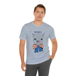 Patriotic Llama Love on the 4th of July Short Sleeve T-Shirt