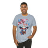 Mother Moo Patriotic USA Cow 4th of July Short Sleeve T-Shirt