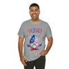 Thumbs Up Patriotic Gnome Celebrating the 4th of July Short Sleeve T-Shirt