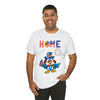 Home is Where the Heart Is Patriotic Eagle 4th of July Short Sleeve T-Shirt