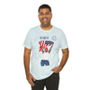 The Joy of Being Patriotic Lady Celebrating the Land of the Free 4th of July Short Sleeve T-Shirt