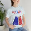 Patriotic Red, White and Blue Sweater T-shirt for the 4th of July Short Sleeve T-Shirt