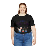 Adorable Patriotic Bunnies Celebrating the 4th of July Short Sleeve T-Shirt