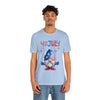 Thumbs Up Patriotic Gnome Celebrating the 4th of July Short Sleeve T-Shirt