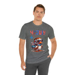 Cool Patriotic Little Bird on the 4th of July Short Sleeve T-Shirt