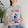 Thumbs Up Patriotic Gnome Celebrating the 4th of July Short Sleeve T-Shirt