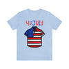 Patriotic Red, White and Blue Casual Shirt 4th of July Short Sleeve T-Shirt