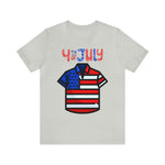 Patriotic Red, White and Blue Casual Shirt 4th of July Short Sleeve T-Shirt