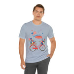 Celebrate Freedom Bike Ride Patriotic 4th of July Short Sleeve T-Shirt