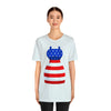 Patriotic Red, White and Blue Formal Dress 4th of July Short Sleeve T-Shirt